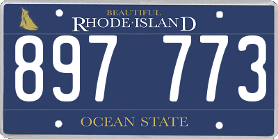 RI license plate 897773