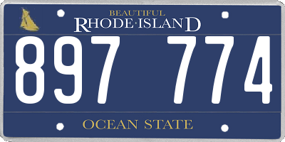 RI license plate 897774