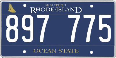 RI license plate 897775