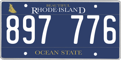 RI license plate 897776