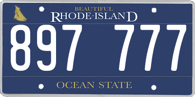 RI license plate 897777
