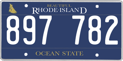 RI license plate 897782
