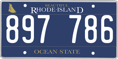 RI license plate 897786