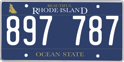 RI license plate 897787