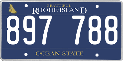 RI license plate 897788