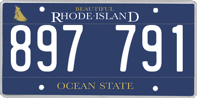 RI license plate 897791