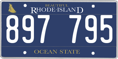 RI license plate 897795