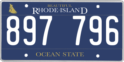 RI license plate 897796