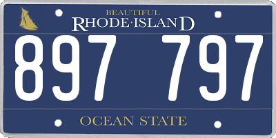 RI license plate 897797