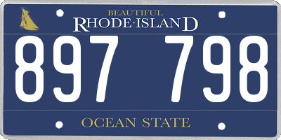 RI license plate 897798