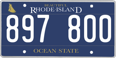 RI license plate 897800