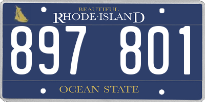 RI license plate 897801