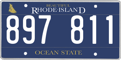 RI license plate 897811