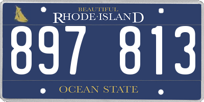 RI license plate 897813