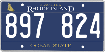 RI license plate 897824