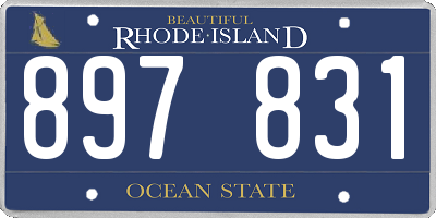 RI license plate 897831
