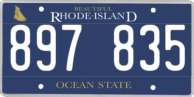 RI license plate 897835