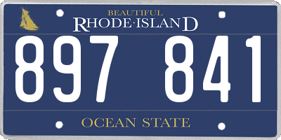 RI license plate 897841