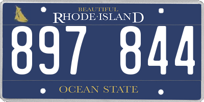 RI license plate 897844