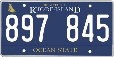 RI license plate 897845