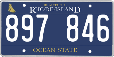 RI license plate 897846