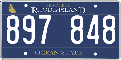 RI license plate 897848