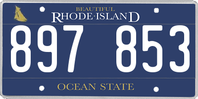 RI license plate 897853