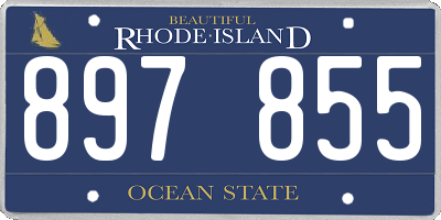 RI license plate 897855
