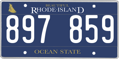 RI license plate 897859