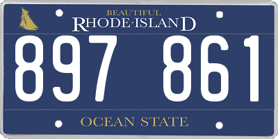 RI license plate 897861