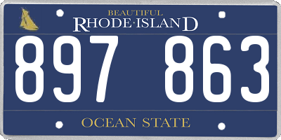 RI license plate 897863