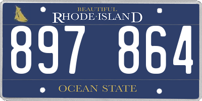 RI license plate 897864