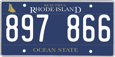 RI license plate 897866