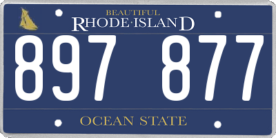 RI license plate 897877
