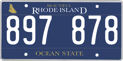 RI license plate 897878