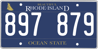 RI license plate 897879