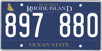 RI license plate 897880