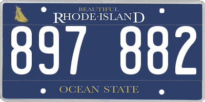 RI license plate 897882