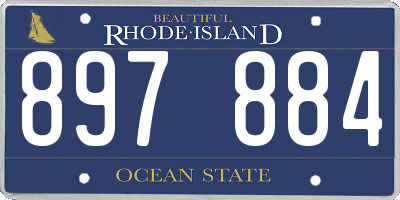 RI license plate 897884