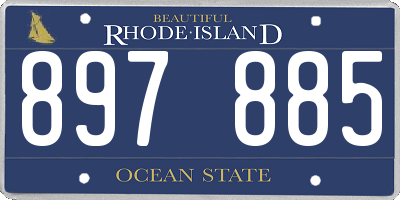 RI license plate 897885