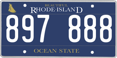 RI license plate 897888