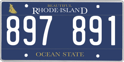 RI license plate 897891