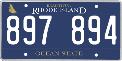 RI license plate 897894