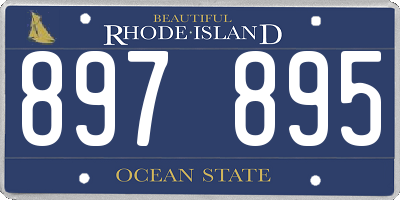 RI license plate 897895