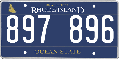 RI license plate 897896