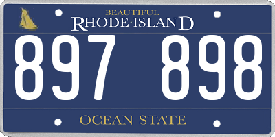 RI license plate 897898