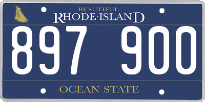 RI license plate 897900