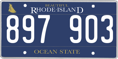 RI license plate 897903