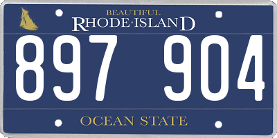 RI license plate 897904