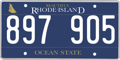 RI license plate 897905